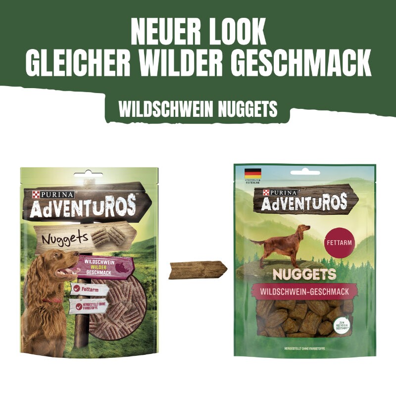 Adventuros Nuggets fettarm Wildschwein 6x90g