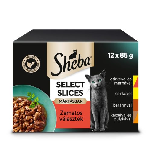 Sheba macska tasak MP húsos mix 12x85g