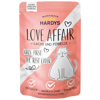 Hardys Love Affair Nassfutter Katze Huhn und Gans 12x100 g