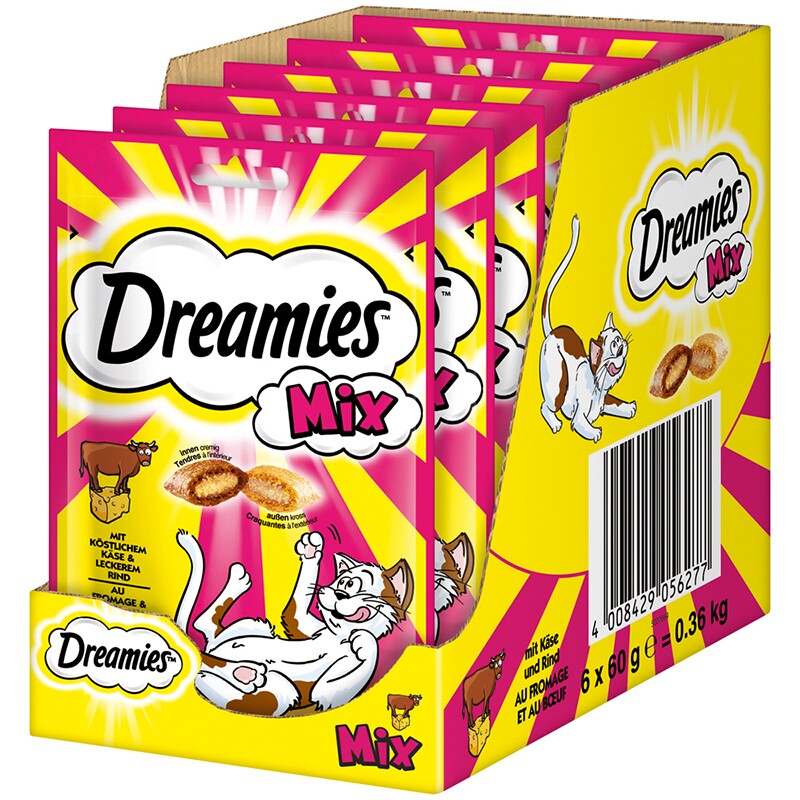 Dreamies Mix 6x60g Käse und Rind