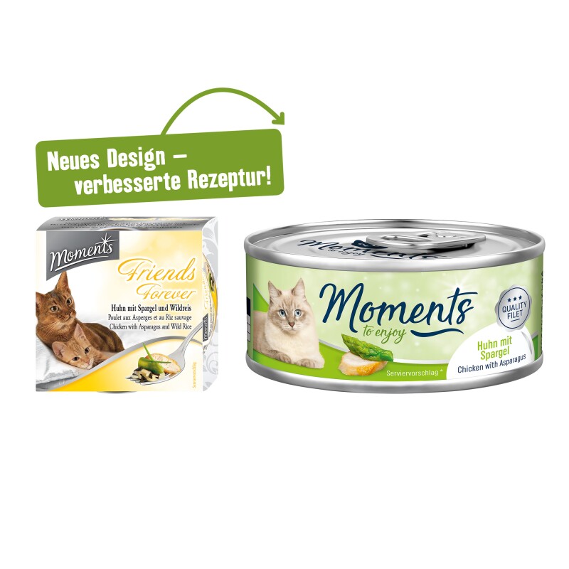 MOMENTS Adult Huhn mit Lachs und Spinat 12x70 g